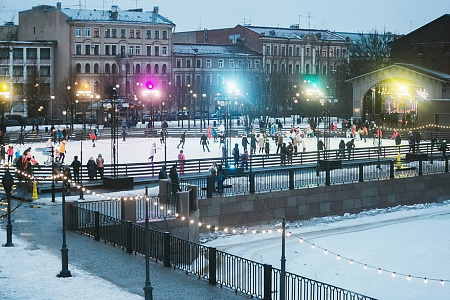 Открытые катки в Санкт-Петербурге.